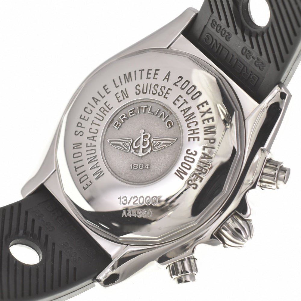 with paper BREITLING Chronomat Blackbird A44360 World Limited 2000 black Dial Automatic Men's
 Watch L#140271