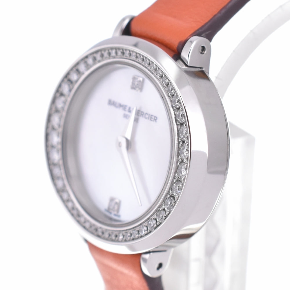 Baume & Mercier Petit Promes MOA10290 Diamond Bezel Double Tour White shell Dial Quartz Ladies
 Watch L#140279