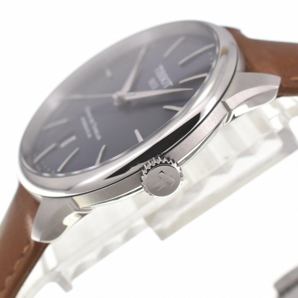 with paper TISSOT Shuman de Tourel T139.807.11.048.00 Powermatic 80 blue Dial Automatic Men's
 Watch K#140284