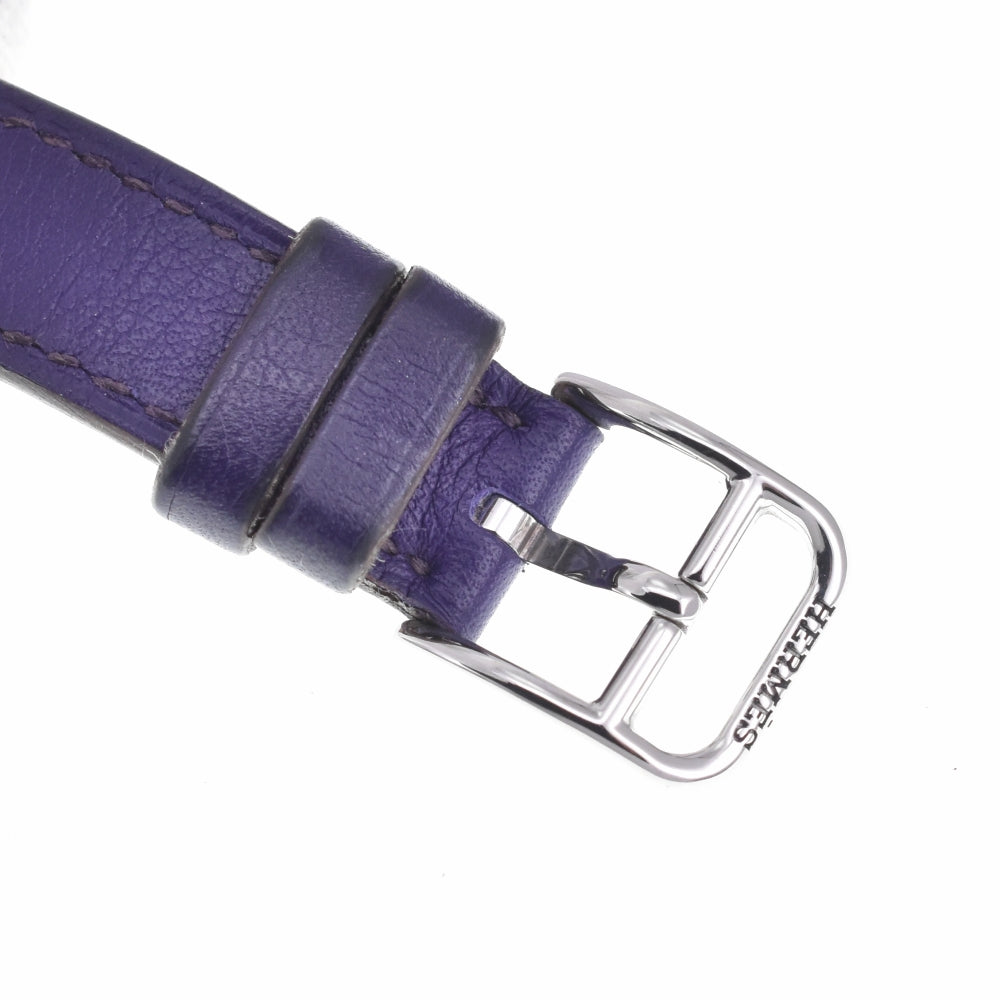 with paper HERMES Cape Cod Tonneau CT1.210 Stainless Steel / Leather Double Tour white Dial Quartz Ladies
 Watch L#140287