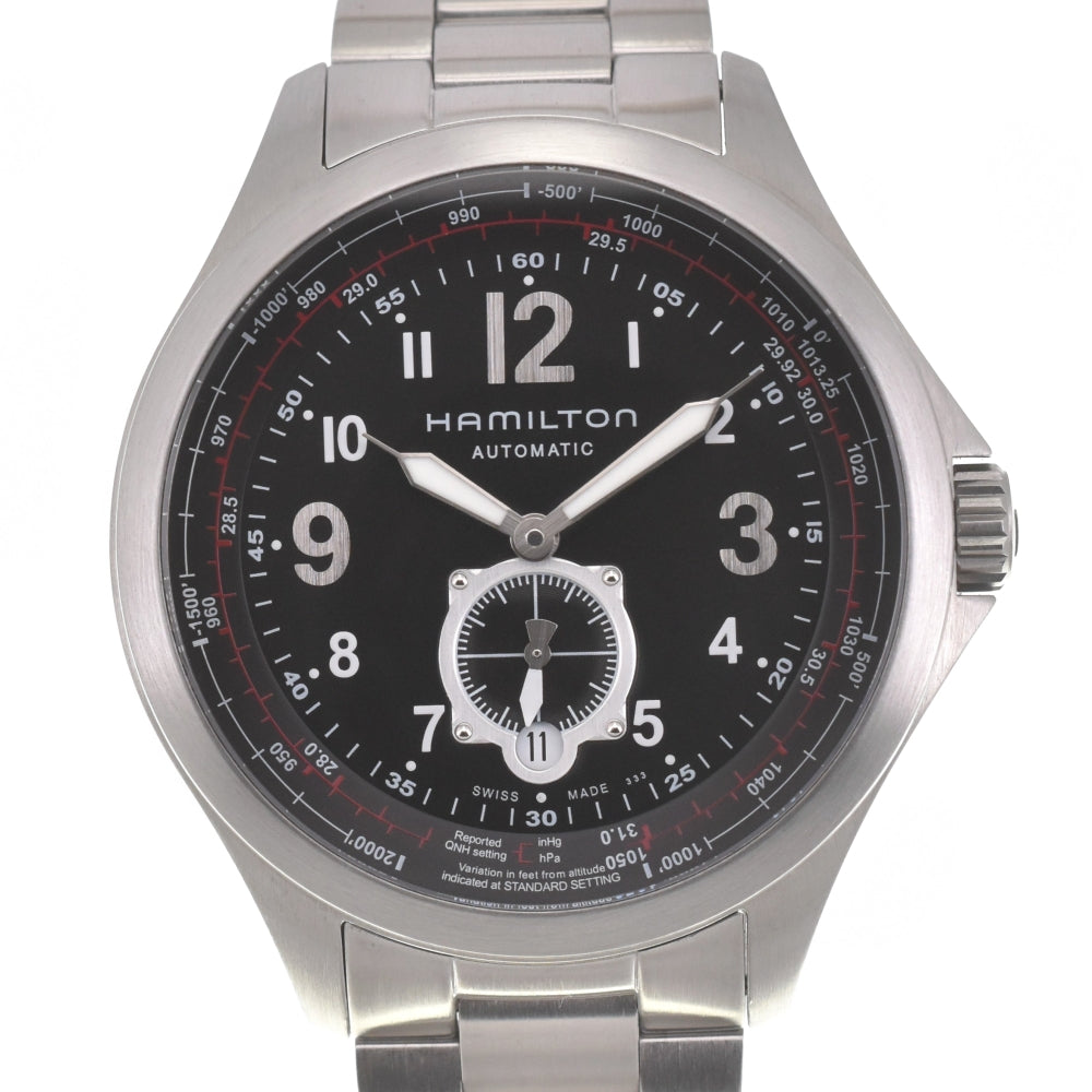 with paper HAMILTON Khaki Aviation H766550 Small second date black Dial Automatic Men's
 Watch L#140298