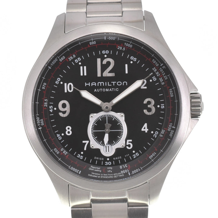 with paper HAMILTON Khaki Aviation H766550 Small second date black Dial Automatic Men's
 Watch L#140298