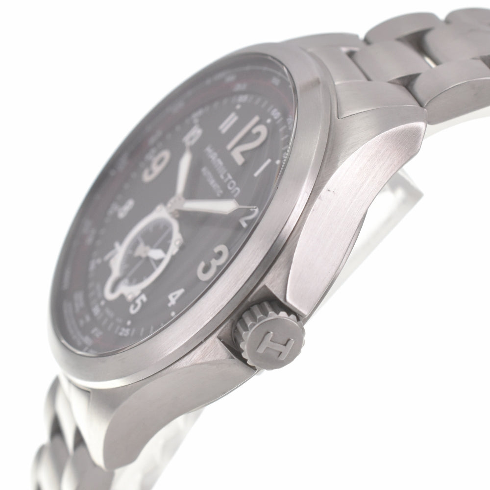 with paper HAMILTON Khaki Aviation H766550 Small second date black Dial Automatic Men's
 Watch L#140298