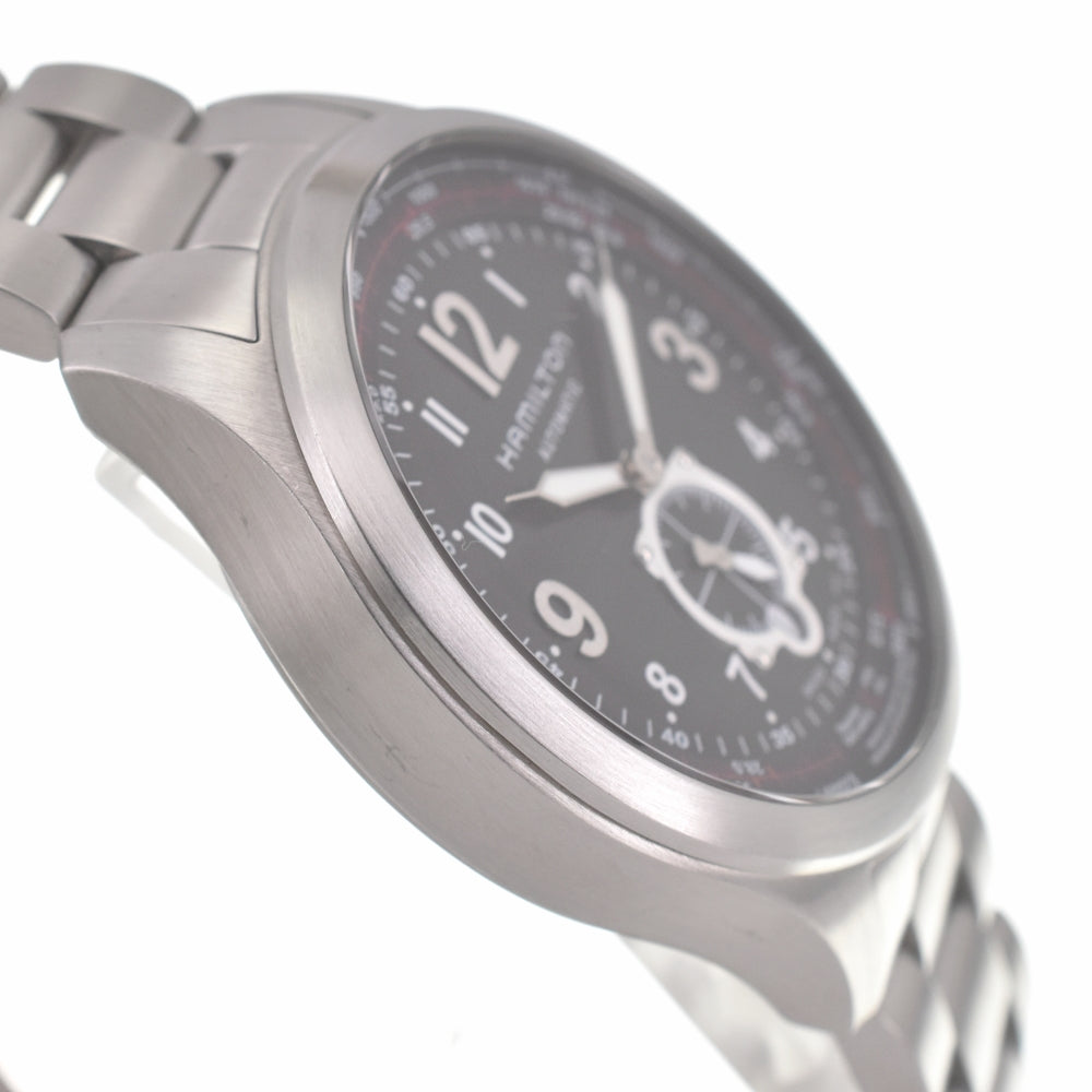 with paper HAMILTON Khaki Aviation H766550 Small second date black Dial Automatic Men's
 Watch L#140298