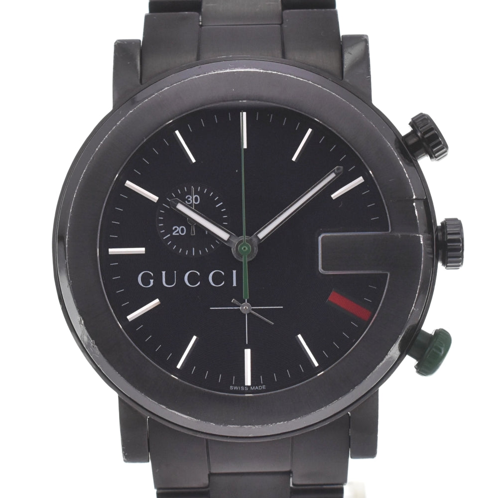 GUCCI G Chrono 101M CHR/YA101331 black Dial Quartz Men's
 Watch N#140328