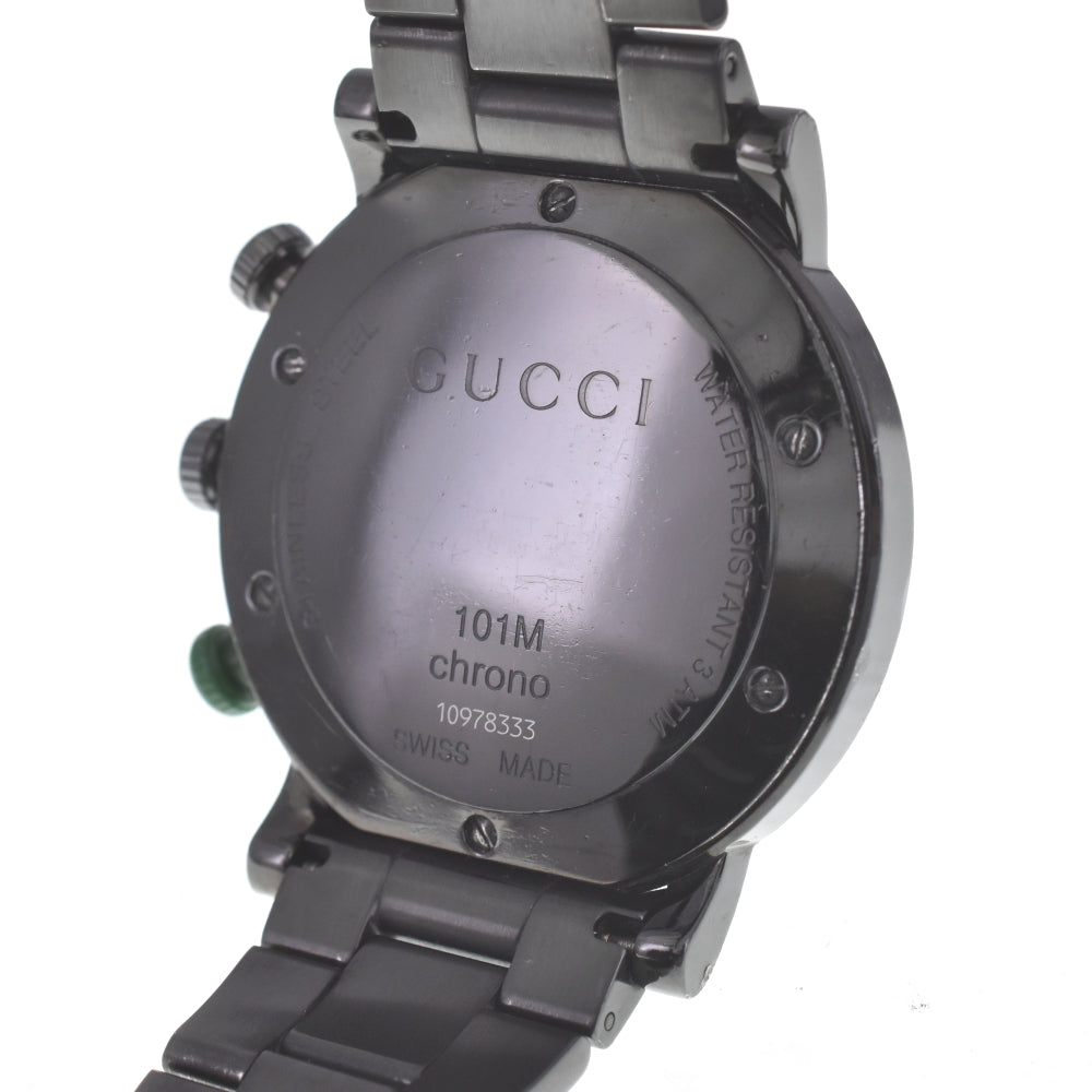 GUCCI G Chrono 101M CHR/YA101331 black Dial Quartz Men's
 Watch N#140328