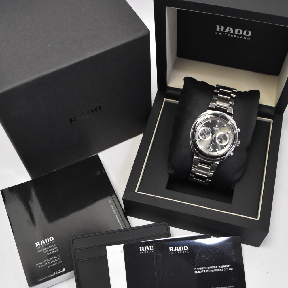 with paper RADO Diamond Star 200 604.0965.3 Chronograph Date Gray / Silver Dial Automatic Men's
 Watch M#140332