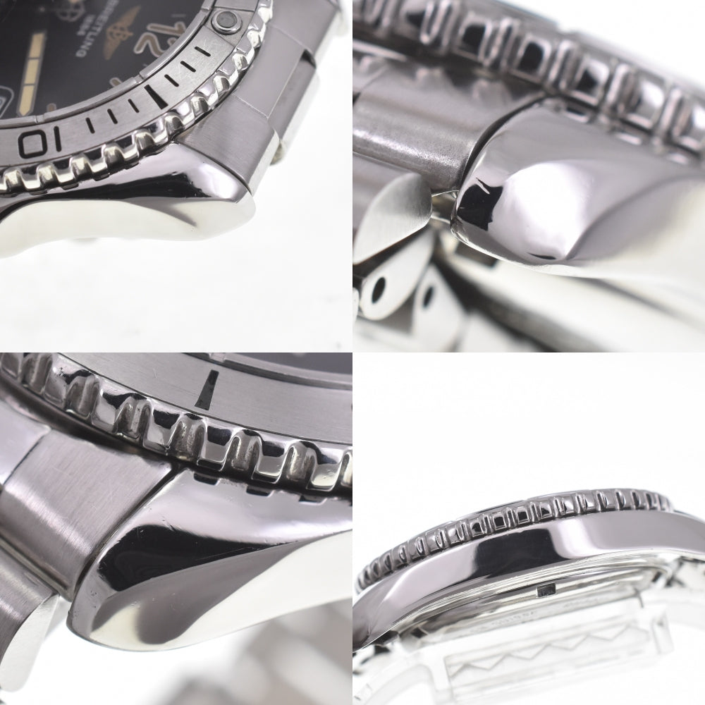 BREITLING Shark 300m A58605 Date black Dial Quartz Men's
 Watch N#140347