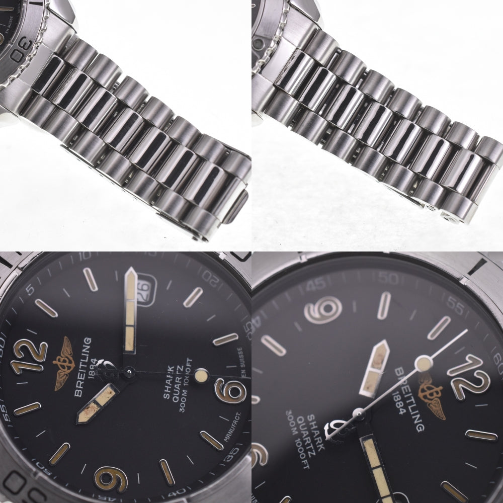 BREITLING Shark 300m A58605 Date black Dial Quartz Men's
 Watch N#140347