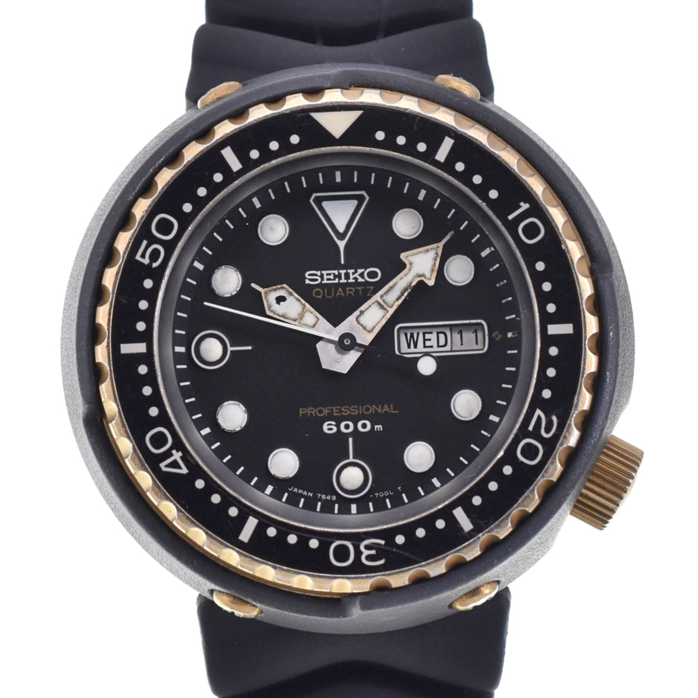 SEIKO Prospex Diver Scuba 600m SPYF018/7549-7000 black Dial Quartz Men's
 Watch L#140348