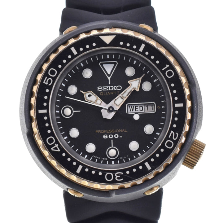 SEIKO Prospex Diver Scuba 600m SPYF018/7549-7000 black Dial Quartz Men's
 Watch L#140348