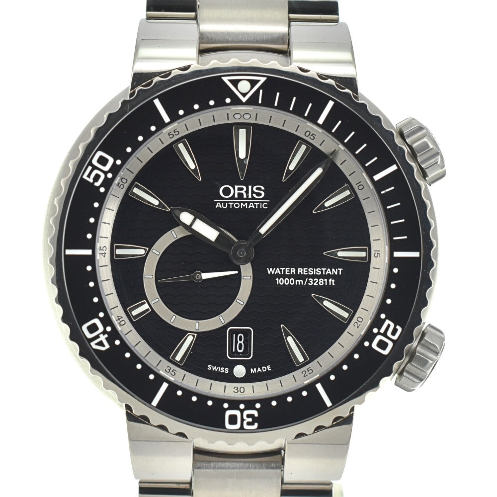ORIS Divers 01 643 7638 7454-07 Small second 1.9" black Dial Automatic Men's
 Watch M#140349