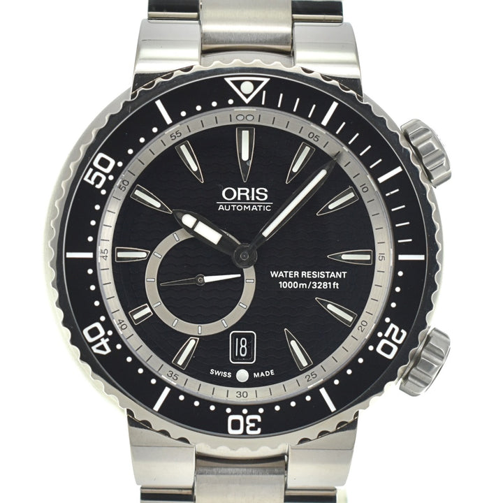 ORIS Divers 01 643 7638 7454-07 Small second 1.9" black Dial Automatic Men's
 Watch M#140349