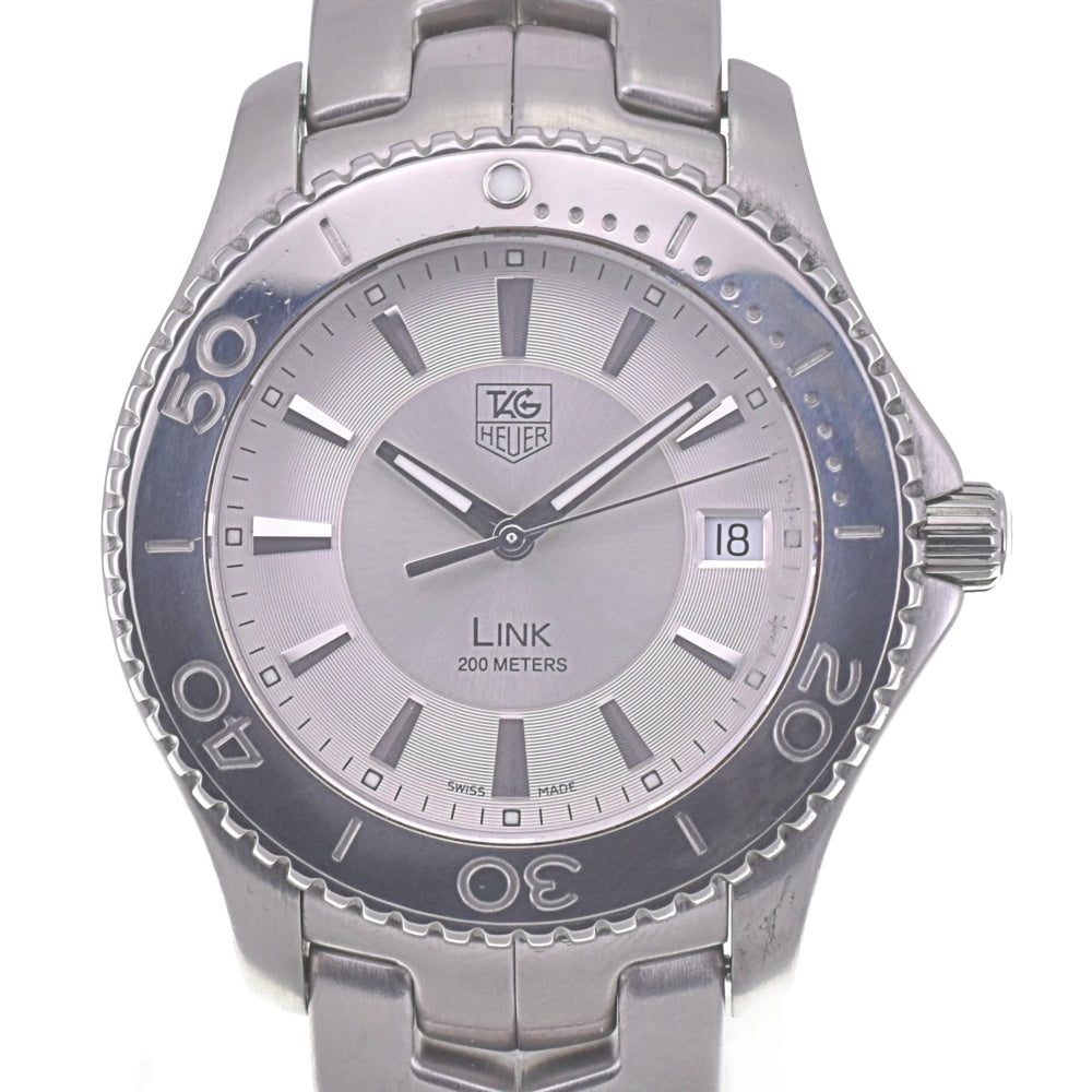 TAG HEUER Link WJ1111.BA0570 Date Silver Dial Quartz Men's
 Watch Q#141089