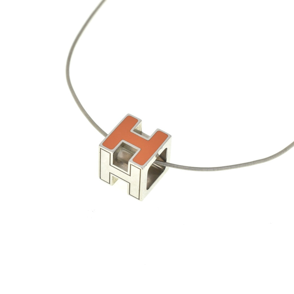 HERMES H cube Necklace Old type Ladies
 jewelry S#140396