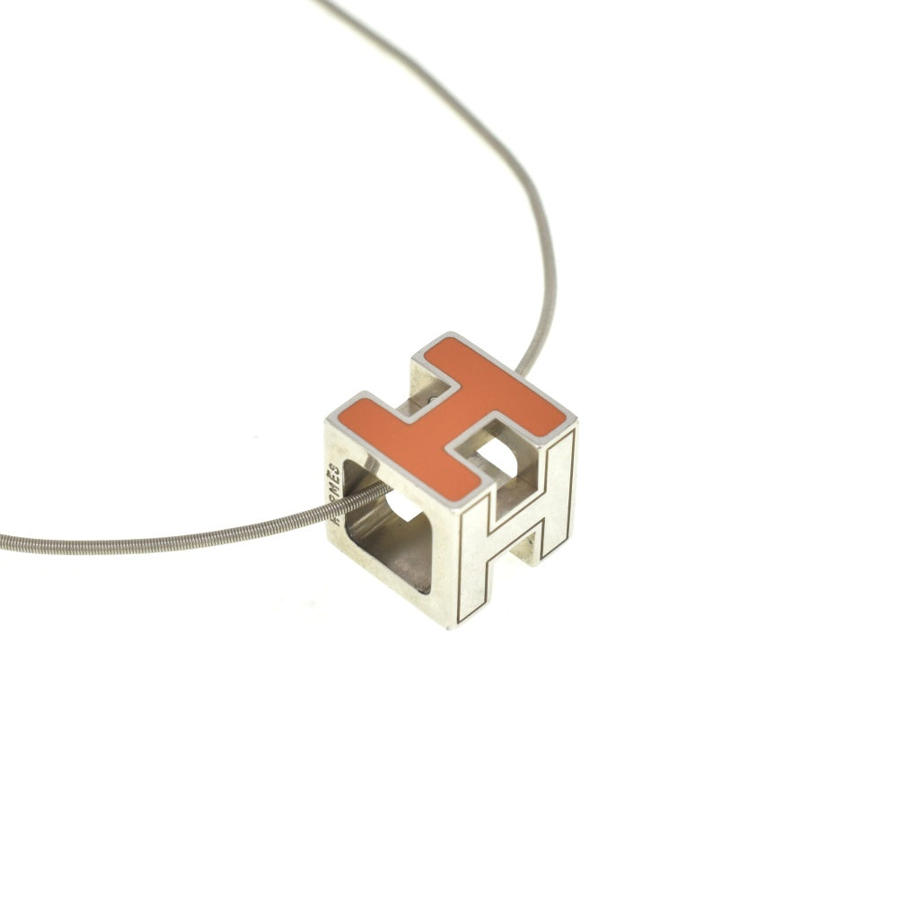 HERMES H cube Necklace Old type Ladies
 jewelry S#140396