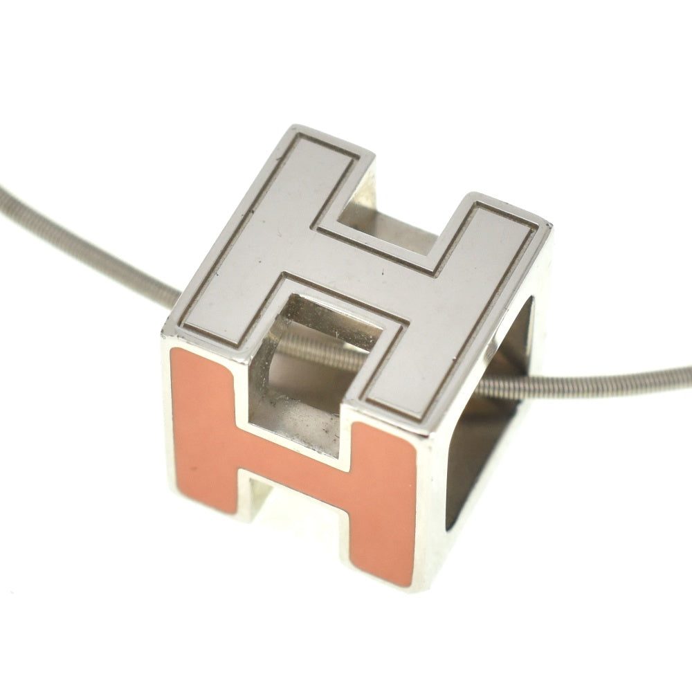 HERMES H cube Necklace Old type Ladies
 jewelry S#140396