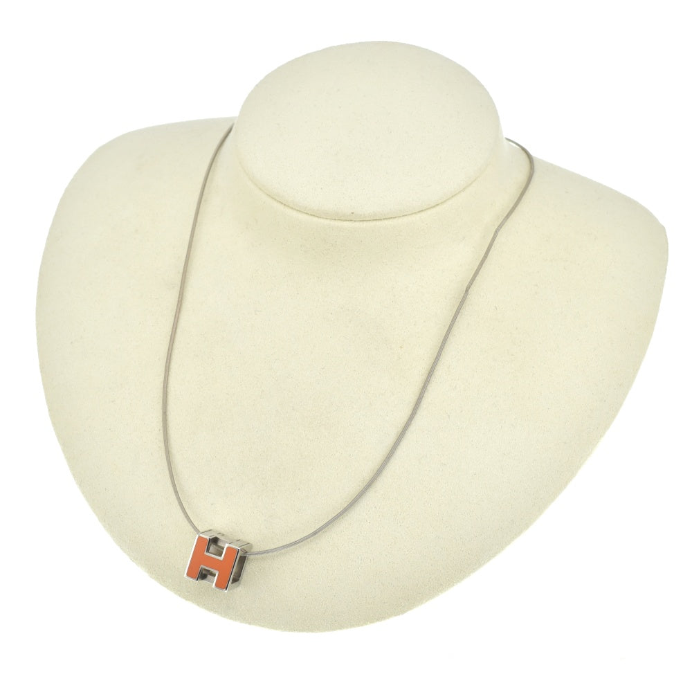 HERMES H cube Necklace Old type Ladies
 jewelry S#140396