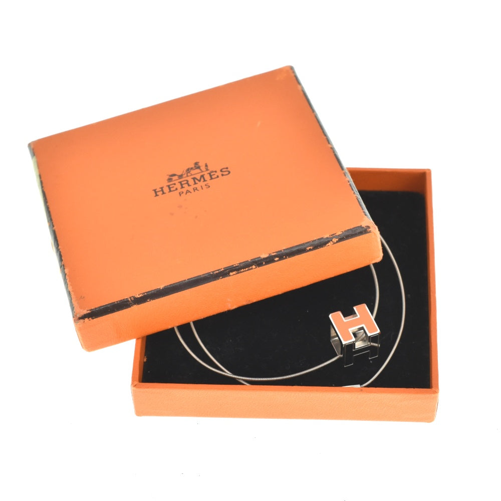 HERMES H cube Necklace Old type Ladies
 jewelry S#140396