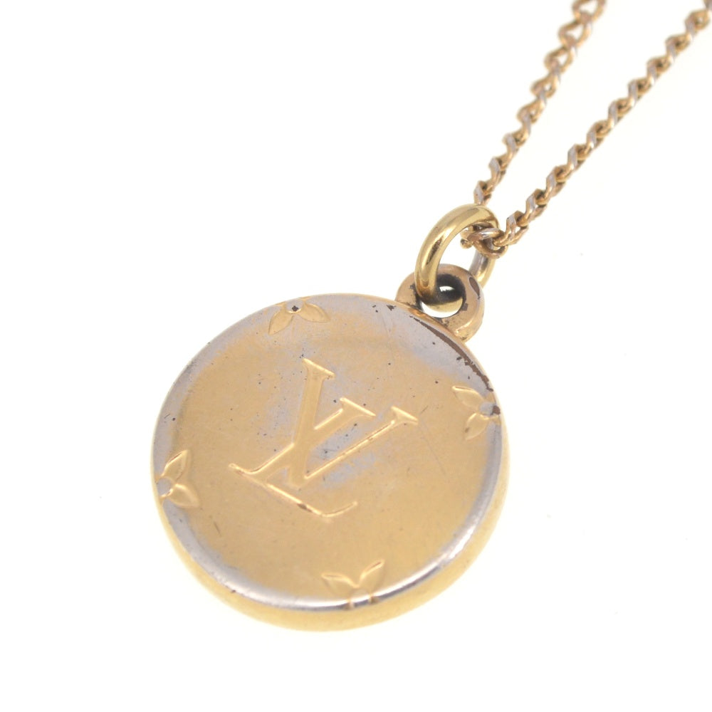 LOUIS VUITTON Necklace LV logo M80189 Gold Plated Ladies
 jewelry S#140401
