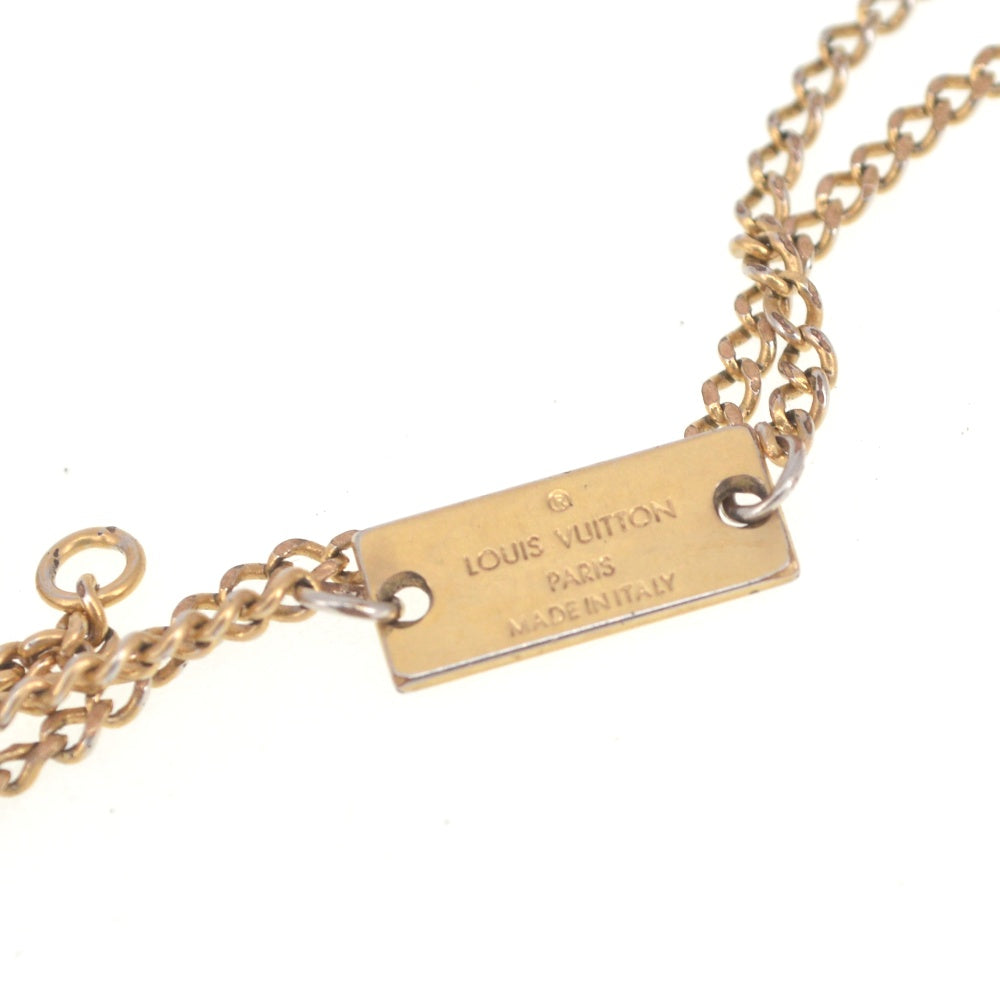 LOUIS VUITTON Necklace LV logo M80189 Gold Plated Ladies
 jewelry S#140401