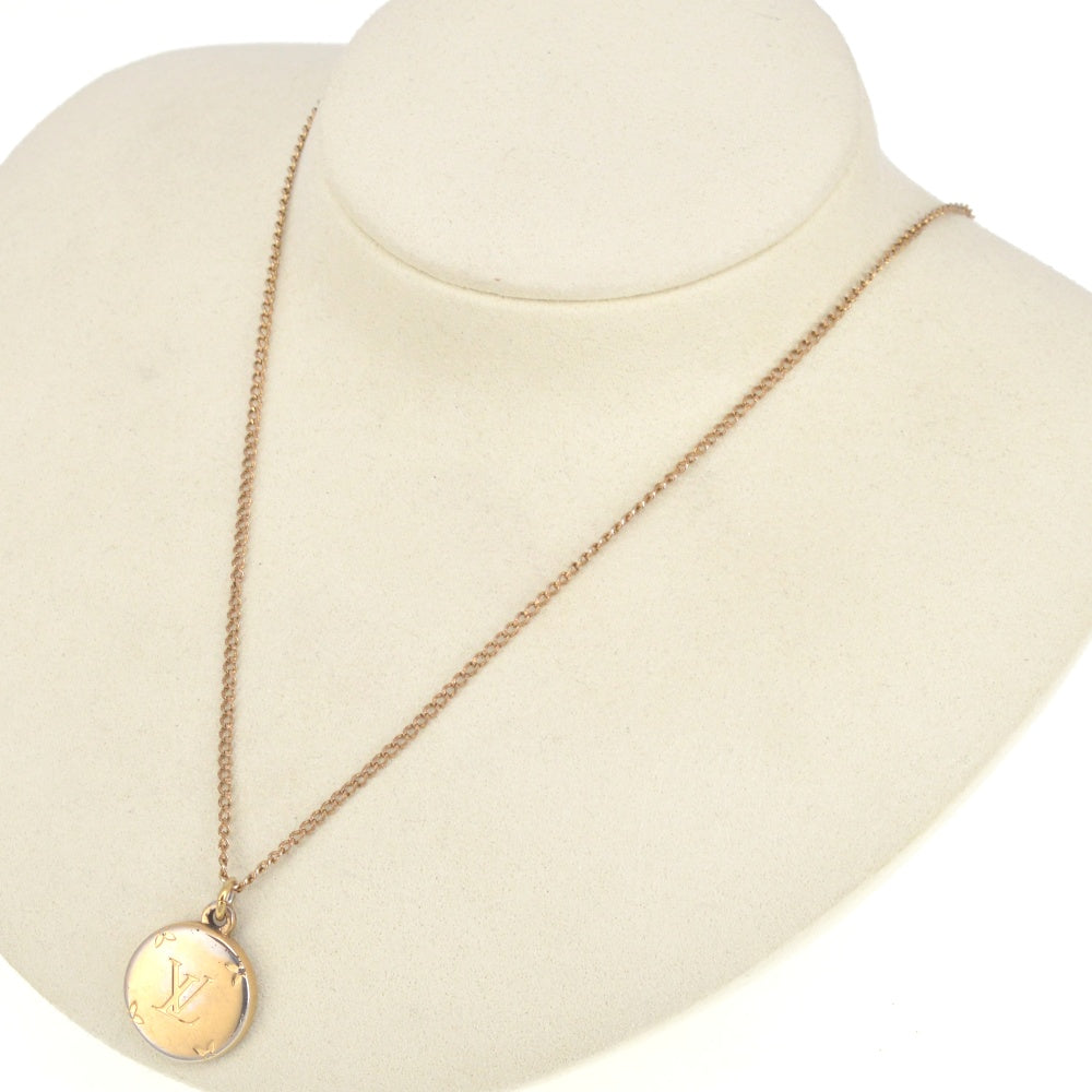 LOUIS VUITTON Necklace LV logo M80189 Gold Plated Ladies
 jewelry S#140401