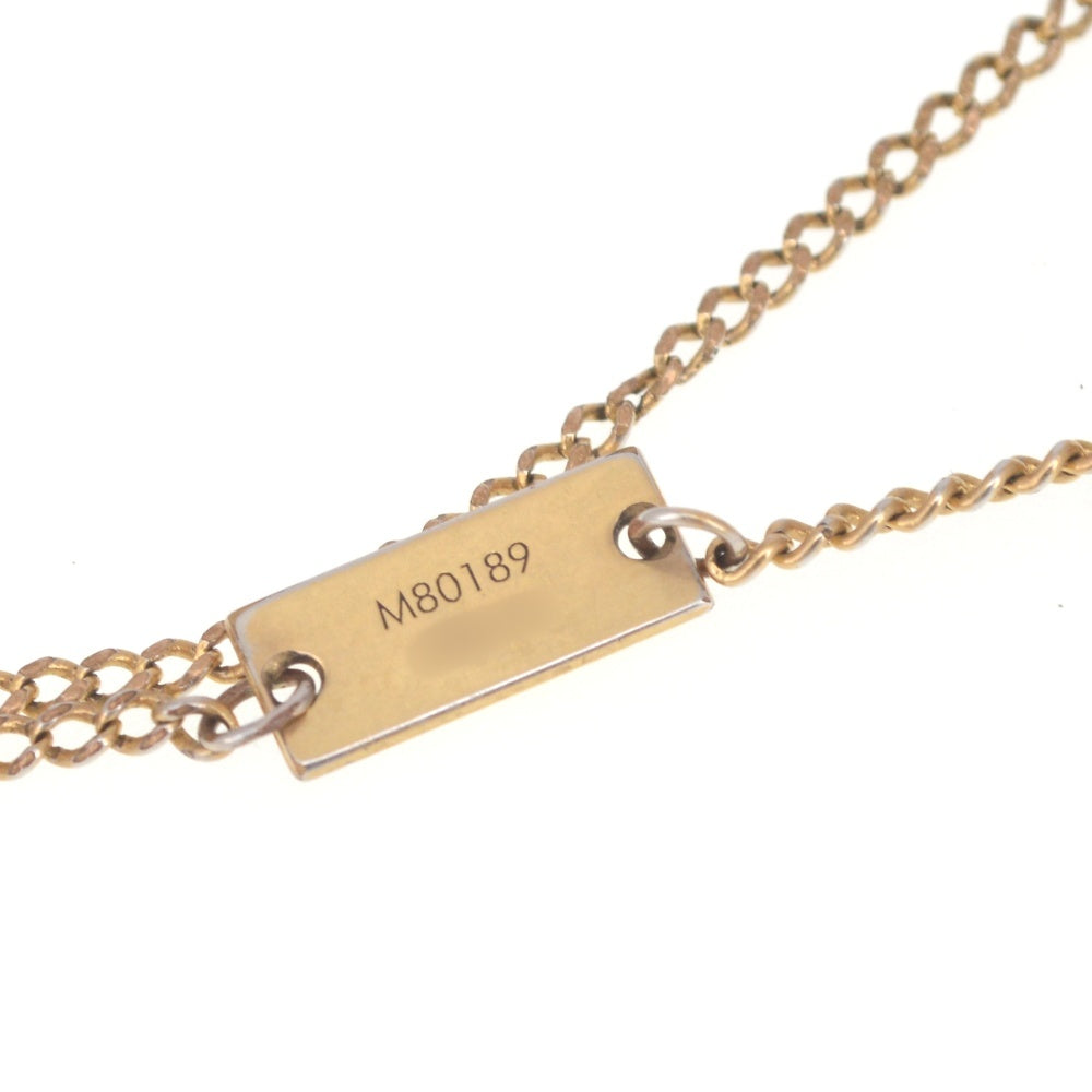 LOUIS VUITTON Necklace LV logo M80189 Gold Plated Ladies
 jewelry S#140401