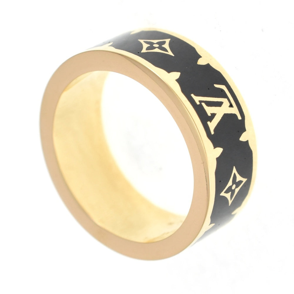 LOUIS VUITTON Flight Mode Ring Nano Gram Enamel M1568M Size 53/JP13 Gold Plated Ladies
 jewelry S#140417