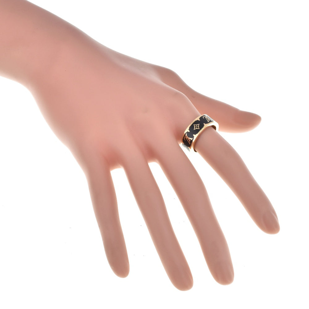 LOUIS VUITTON Flight Mode Ring Nano Gram Enamel M1568M Size 53/JP13 Gold Plated Ladies
 jewelry S#140417