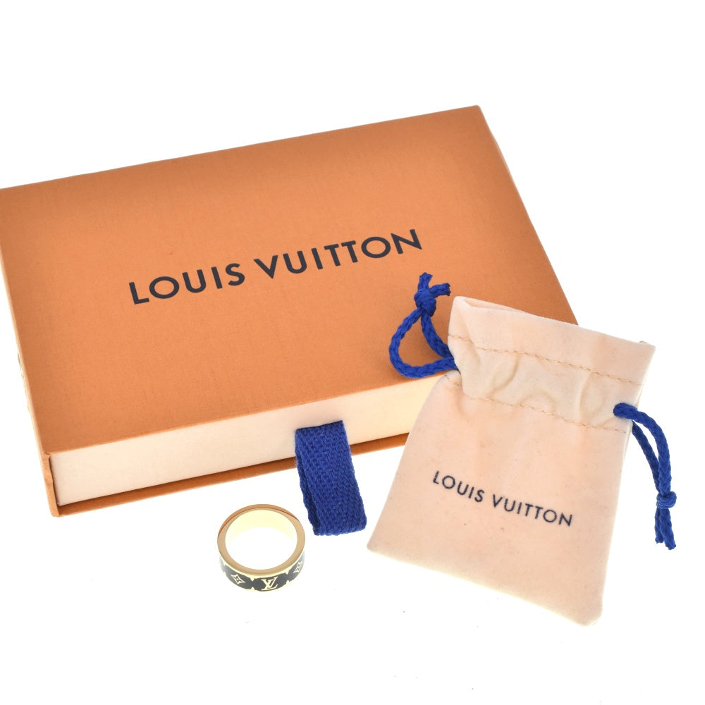 LOUIS VUITTON Flight Mode Ring Nano Gram Enamel M1568M Size 53/JP13 Gold Plated Ladies
 jewelry S#140417