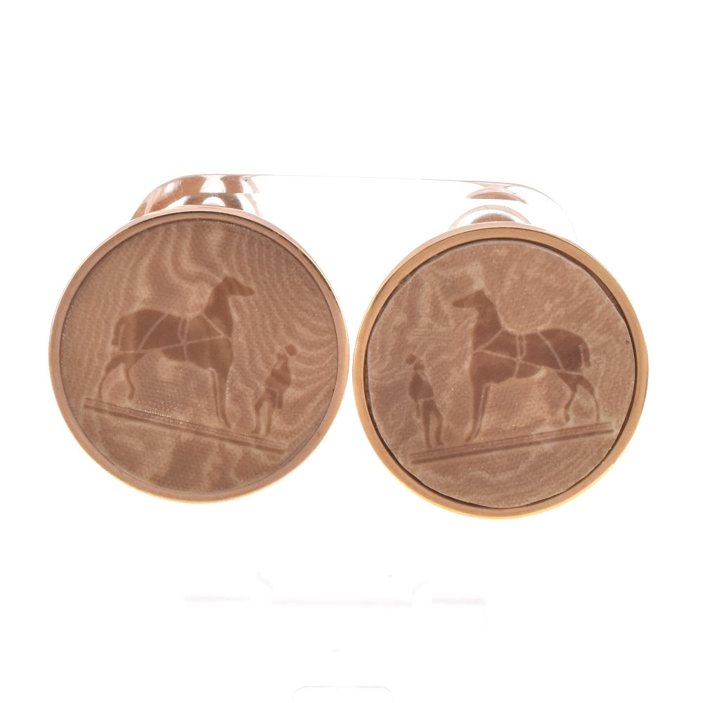 HERMES Earring Squire and horse Ladies
 jewelry S#140418