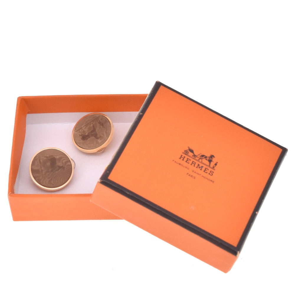 HERMES Earring Squire and horse Ladies
 jewelry S#140418