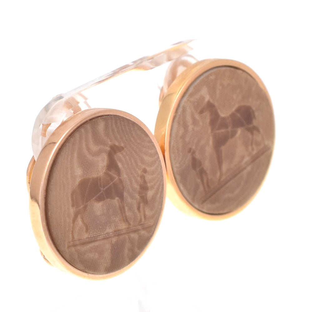 HERMES Earring Squire and horse Ladies
 jewelry S#140418