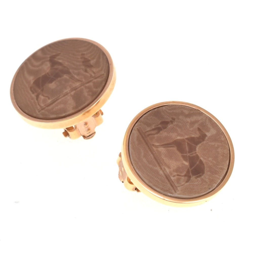 HERMES Earring Squire and horse Ladies
 jewelry S#140418