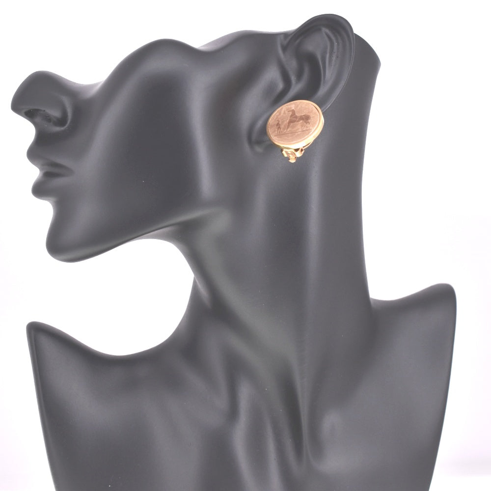HERMES Earring Squire and horse Ladies
 jewelry S#140418