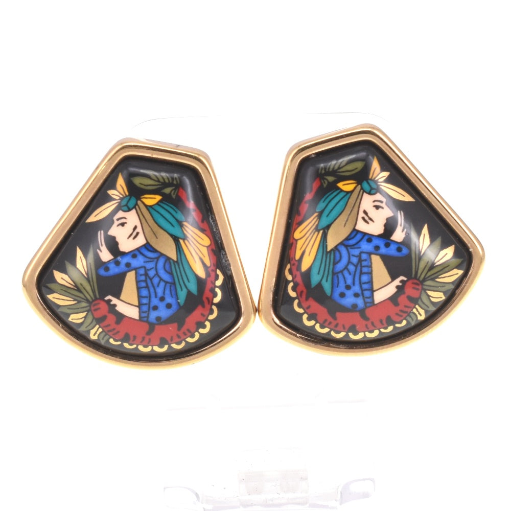 HERMES Emaille Earring Ladies
 jewelry S#140437