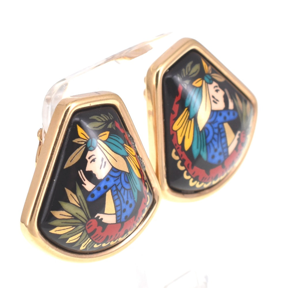 HERMES Emaille Earring Ladies
 jewelry S#140437