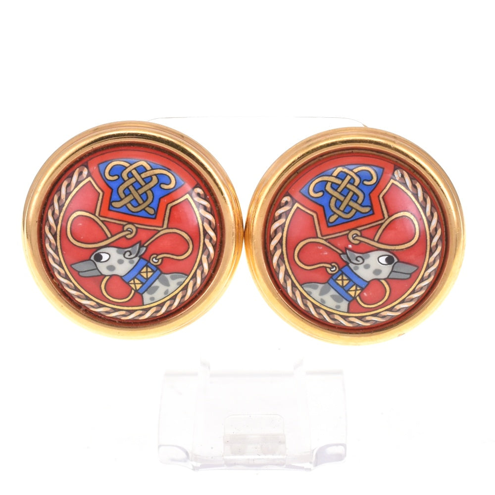 HERMES Emaille Earring Ladies
 jewelry S#140438