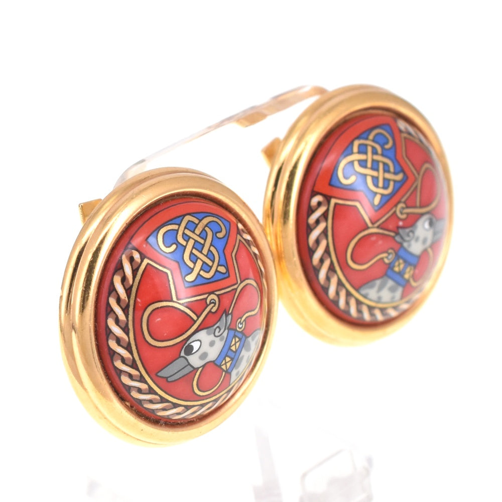 HERMES Emaille Earring Ladies
 jewelry S#140438