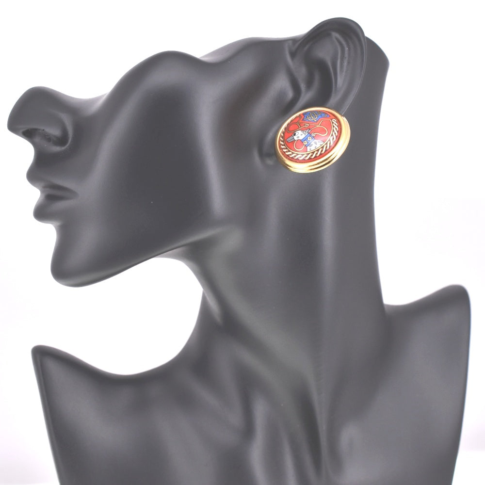 HERMES Emaille Earring Ladies
 jewelry S#140438