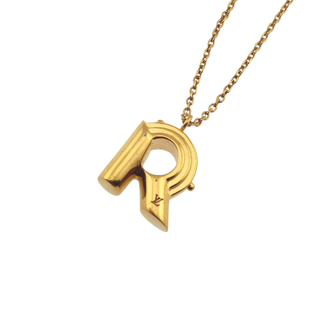 LOUIS VUITTON LV&ME R Necklace M61073 Gold Plated Ladies
 jewelry S#140450