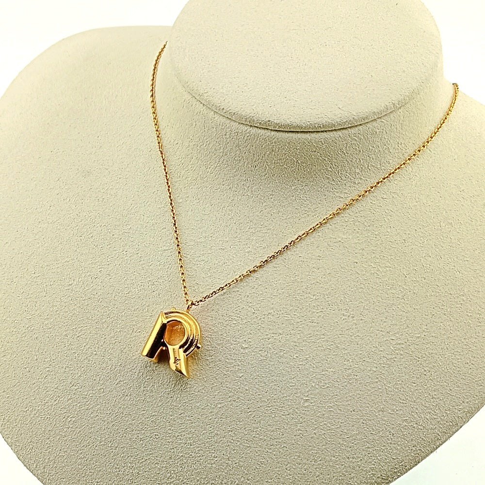 LOUIS VUITTON LV&ME R Necklace M61073 Gold Plated Ladies
 jewelry S#140450