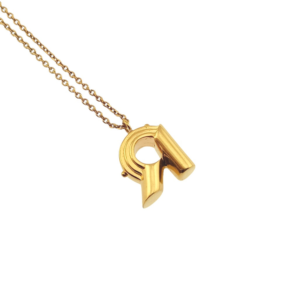 LOUIS VUITTON LV&ME R Necklace M61073 Gold Plated Ladies
 jewelry S#140450