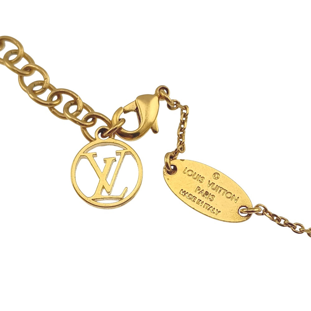 LOUIS VUITTON LV&ME R Necklace M61073 Gold Plated Ladies
 jewelry S#140450