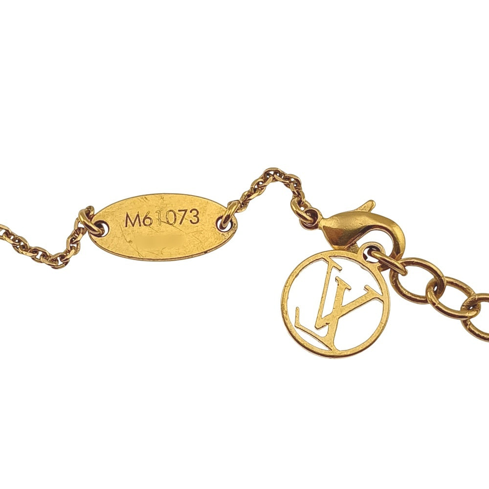 LOUIS VUITTON LV&ME R Necklace M61073 Gold Plated Ladies
 jewelry S#140450