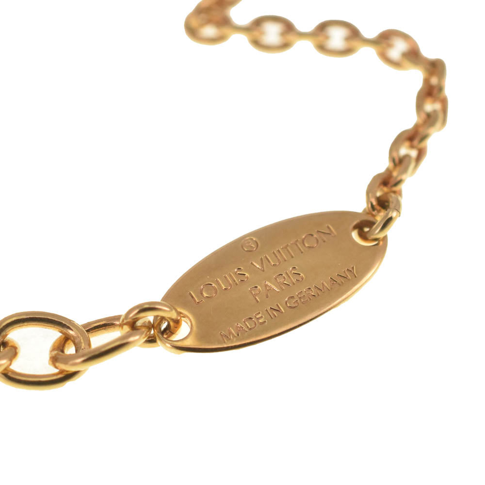 LOUIS VUITTON Necklace Collier Blooming Strass M68374 Gold Plated Ladies
 jewelry S#140462