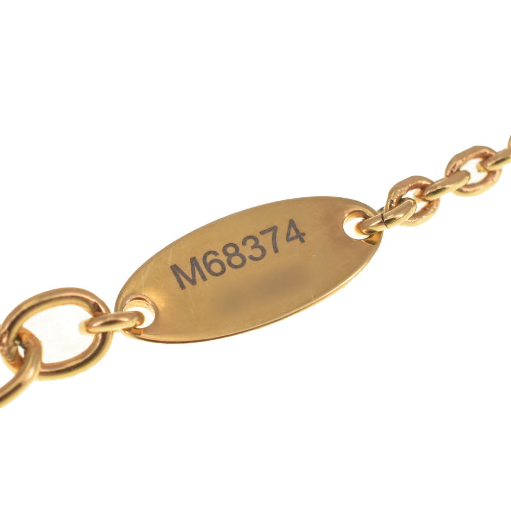 LOUIS VUITTON Necklace Collier Blooming Strass M68374 Gold Plated Ladies
 jewelry S#140462