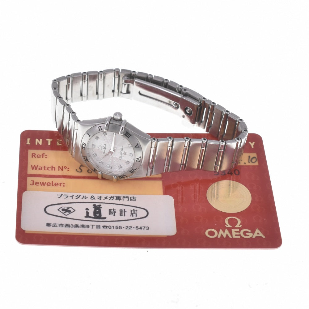 with paper OMEGA Constellation Mini 1562.36 12P diamond Silver Dial Quartz Ladies
 Watch O#140475