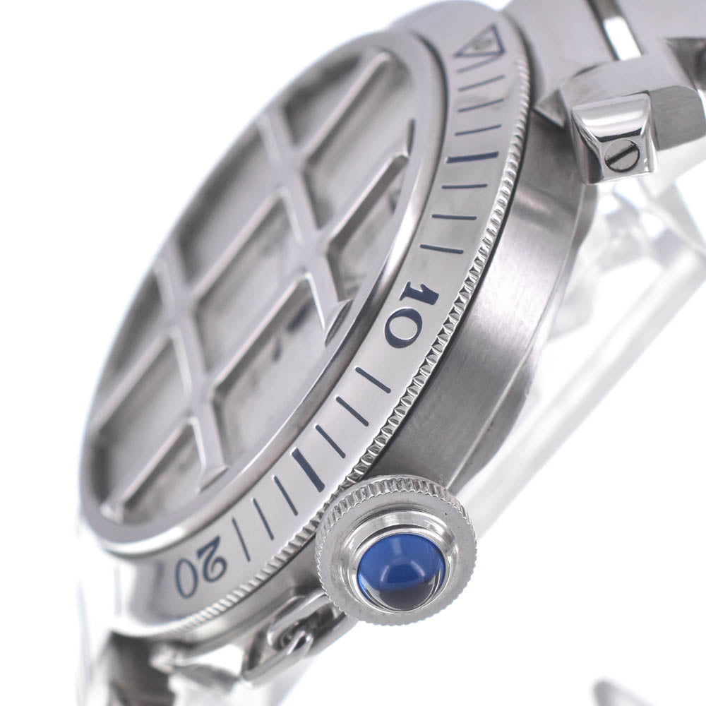 CARTIER Pasha 38 grid W31040H3 Date Silver Dial Automatic Men's
 Watch P#140481