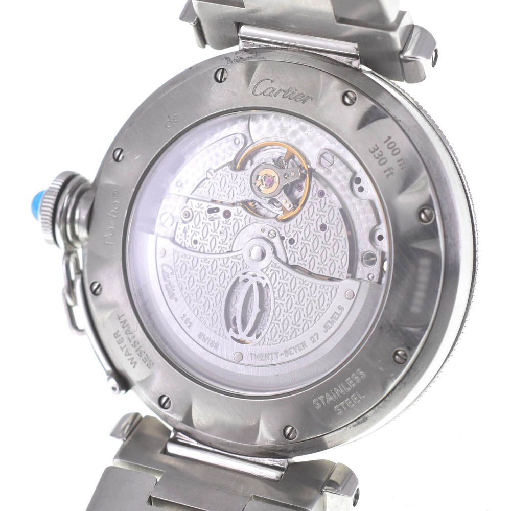 CARTIER Pasha 38 grid W31040H3 Date Silver Dial Automatic Men's
 Watch P#140481